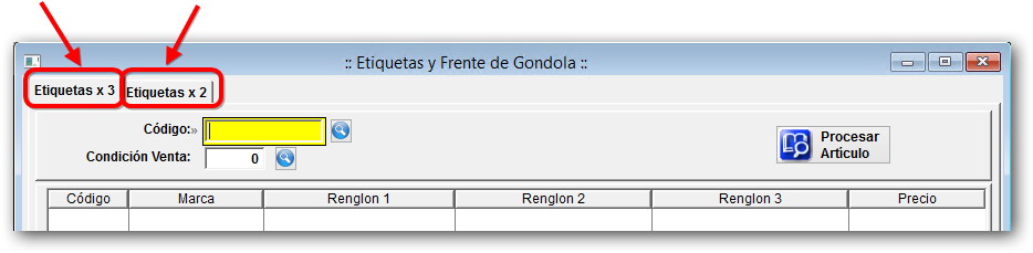 Solapas de etiqueta Solapas de etiqueta