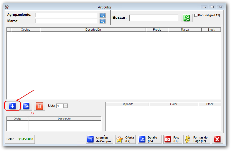 Lista de articulos Lista de articulos