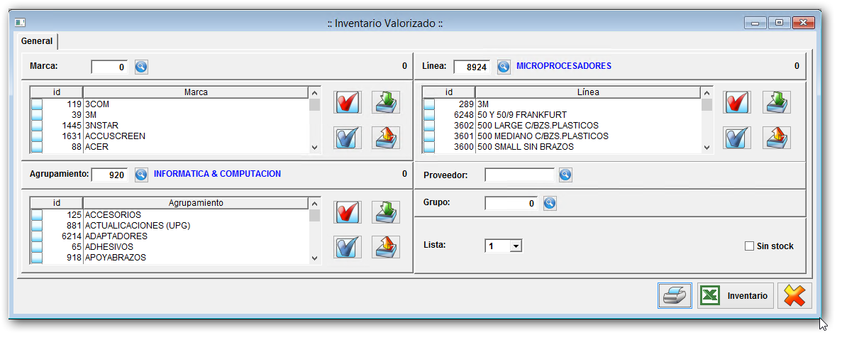 Inventario Inventario