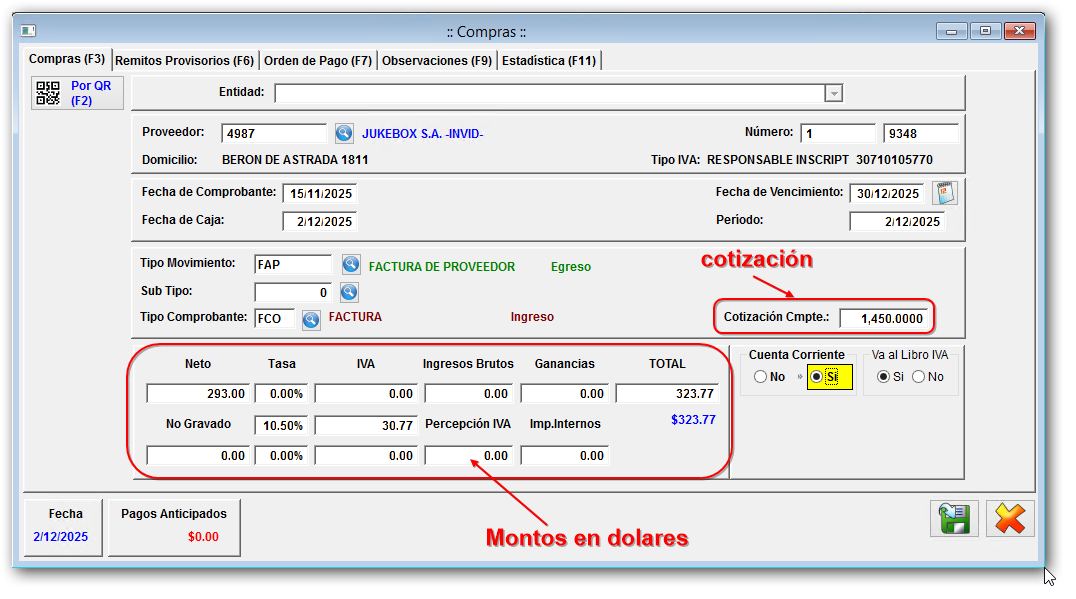 Formulario de Compra