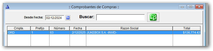 Orden de pago pendiente