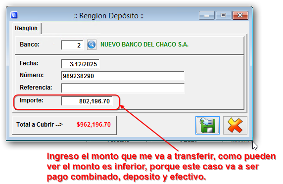 Datos de Transferencia Datos de Transferencia