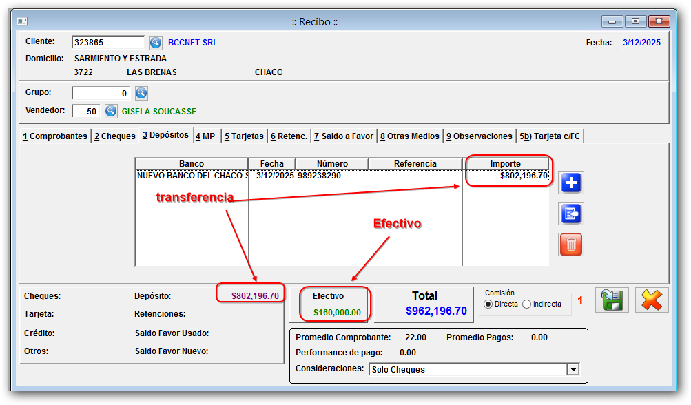 Resultado de pago combinado Resultado de pago combinado