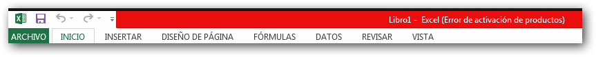 Excel con licencia vencida Excel con licencia vencida