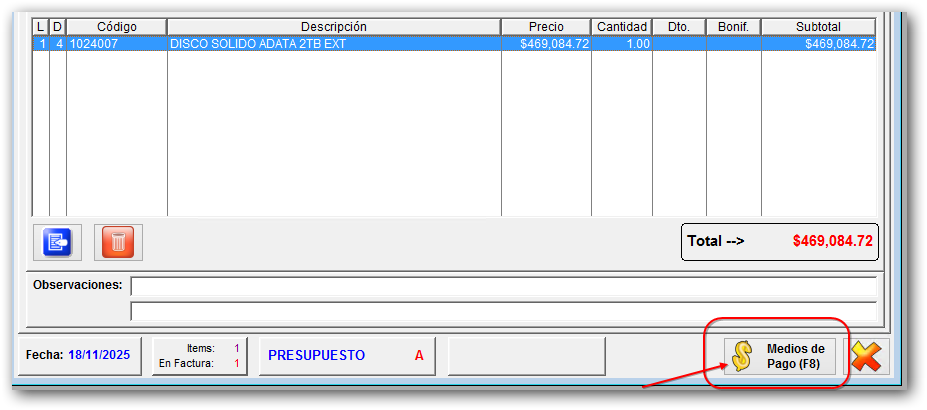Pasasmos a los medios de pagos