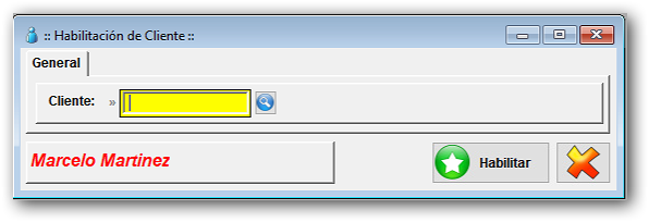 Habilitación de Cliente