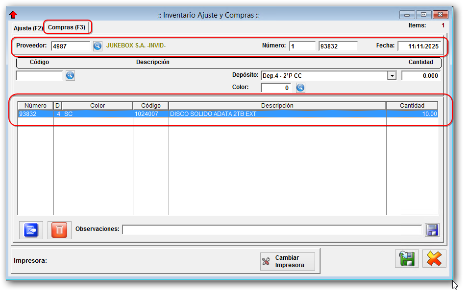 Carga de compra Carga de compra