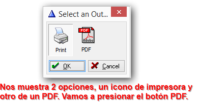 Elegir impresora o PDF