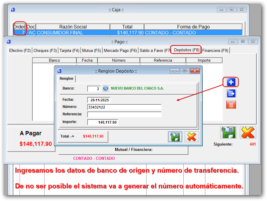 Transferencia a cuenta de empresa